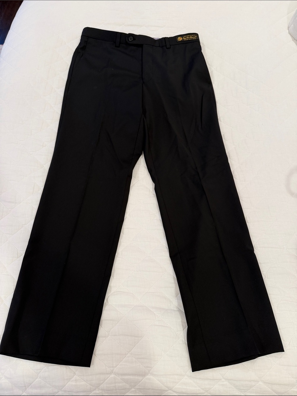 Loro Piana Black Men's Wool Dress Pants - Picture 2 of 6